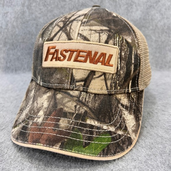Fastenal Patch Mens Camo Tan Fastenal Trucker Hat Mesh Back Snapback OSFM